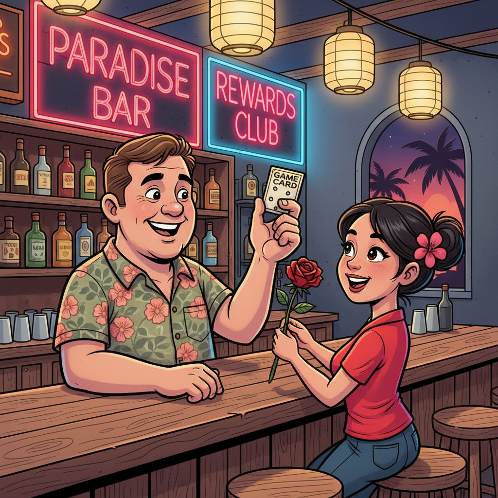 A bar owner welcoming a regular at his Pattaya bar